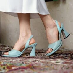 DAVINA 85 - Aqua Regina Romero Zapato Zapatilla Tacon Alto Para Dama En Piel -Reginaromero 37 533ee506 6807 41a1 8054 8379b554d96b