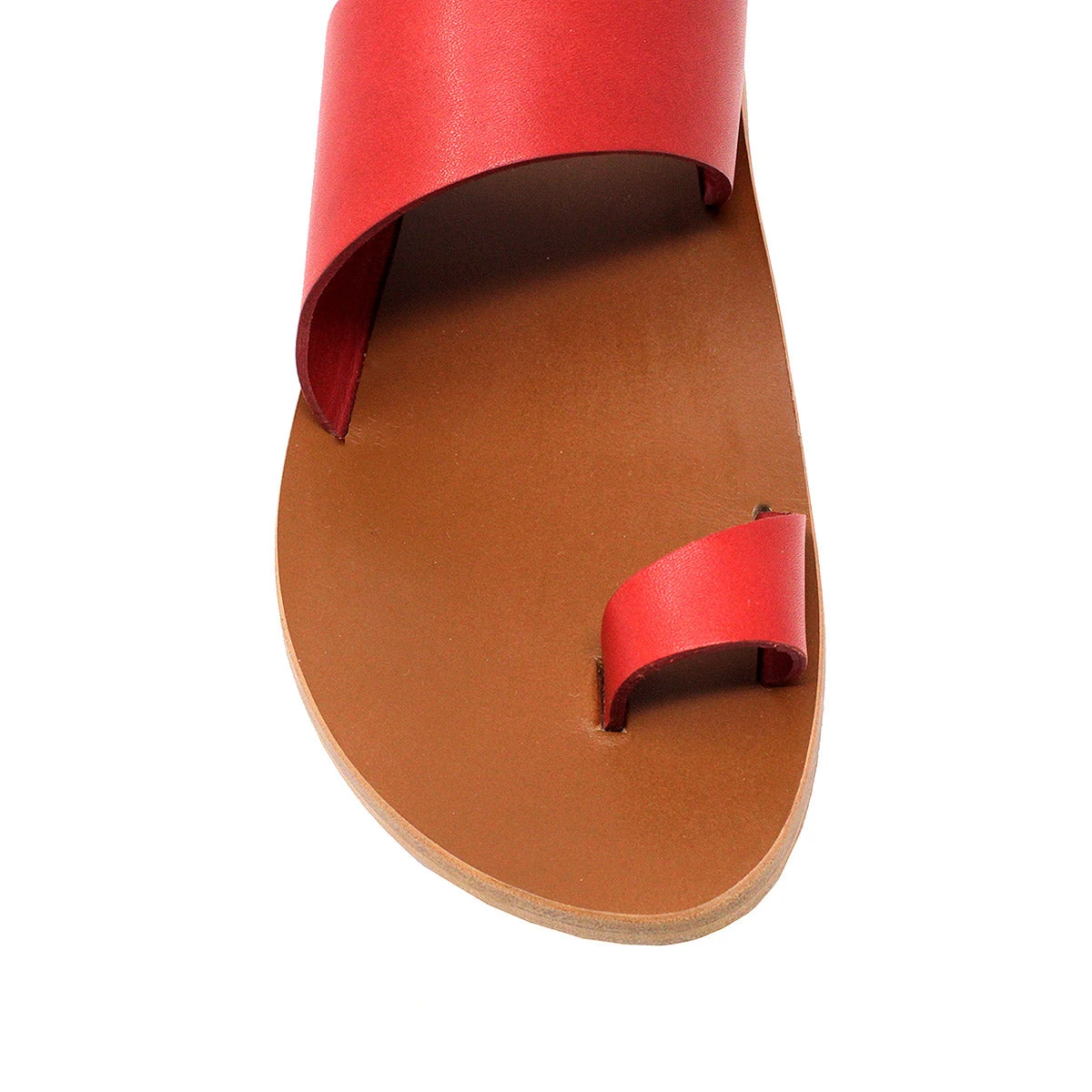 AMAYA - Rojo Regina Romero Resort Zapato Sandalia De Piso Para Dama En Piel 10 AMAYA - Rojo Regina Romero Resort Zapato Sandalia De Piso Para Dama En Piel - Imagen 8