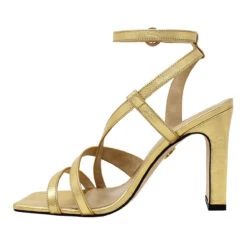 PIA 100 - Oro Regina Romero Zapato Sandalia Zapatilla Tacon Alto Para Dama En Piel -Reginaromero Regina Romero Zapatilla Sandalia Pia Piel Oro 3 6f5ea9a4 013f 4d6b a3f8 af00d90a7f4d