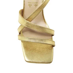 PIA 100 - Oro Regina Romero Zapato Sandalia Zapatilla Tacon Alto Para Dama En Piel -Reginaromero Regina Romero Zapatilla Sandalia Pia Piel Oro 4 9c75bb41 e194 410c 9fab 1611e7a816dc