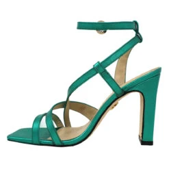 PIA 100 - Esmeralda Regina Romero Zapato Sandalia Zapatilla Tacon Alto Para Dama En Piel -Reginaromero Regina Romero Zapatilla Sandalia Pia Piel Verde Esmeralda 3 380db5a9 9291 4729 84ca 810843c3824c