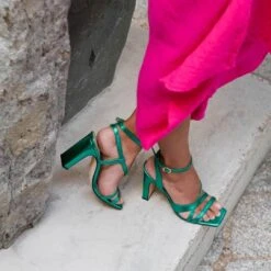 PIA 100 - Esmeralda Regina Romero Zapato Sandalia Zapatilla Tacon Alto Para Dama En Piel -Reginaromero Regina Romero Zapatilla Sandalia Pia Piel Verde Esmeralda 9 03815823 a7b4 49fb a209 e1e78aec4942