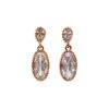 ARETES AMBERES - Cristal Y Dorado Regina RomeroArete Para Dama -Reginaromero Regina Romero accesorios aretes Amberes cristal dorado 1