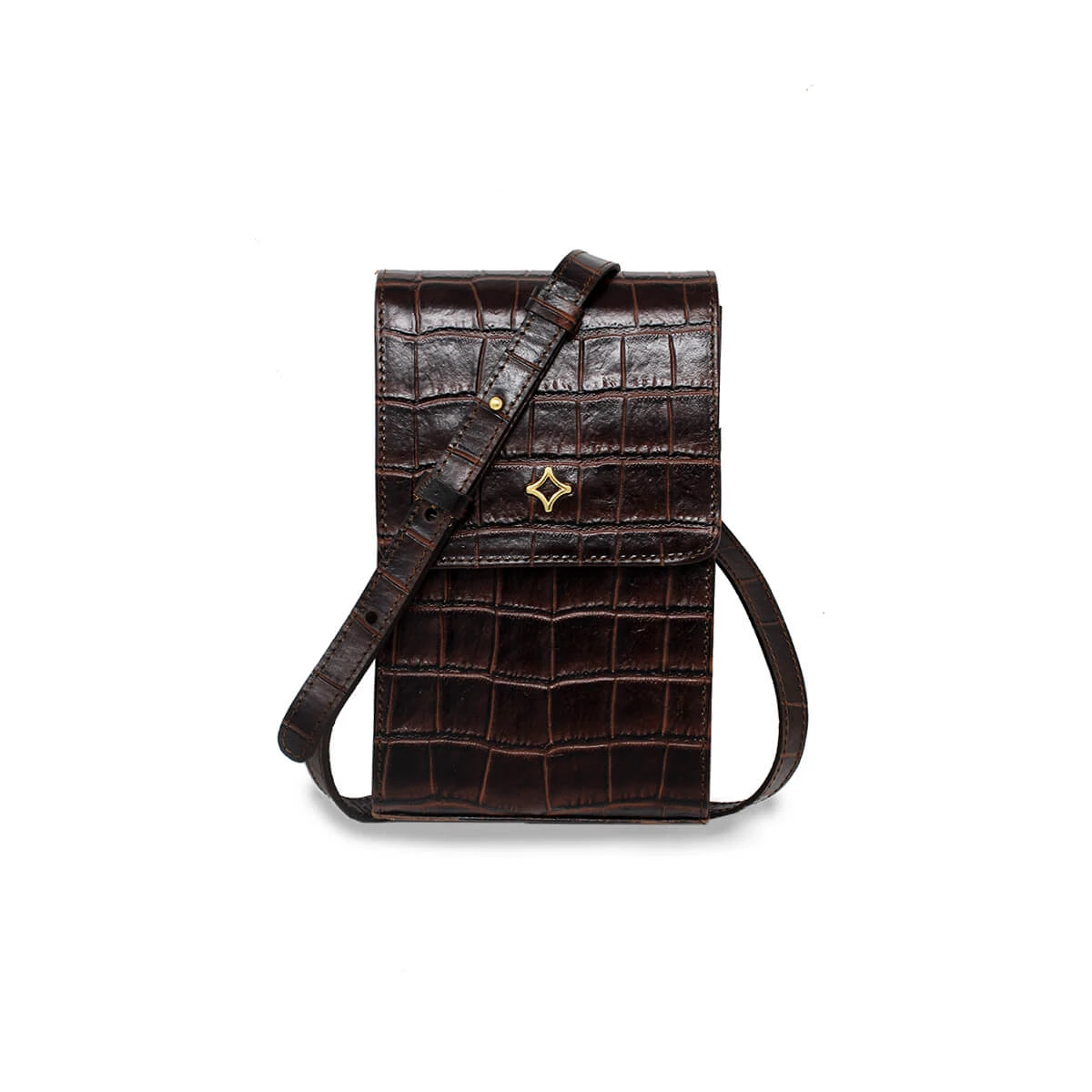 AMARA - Cafe Regina Romero Accesorio Porta Celulares Para Dama En Piel 3 AMARA - Cafe Regina Romero Accesorio Porta Celulares Para Dama En Piel