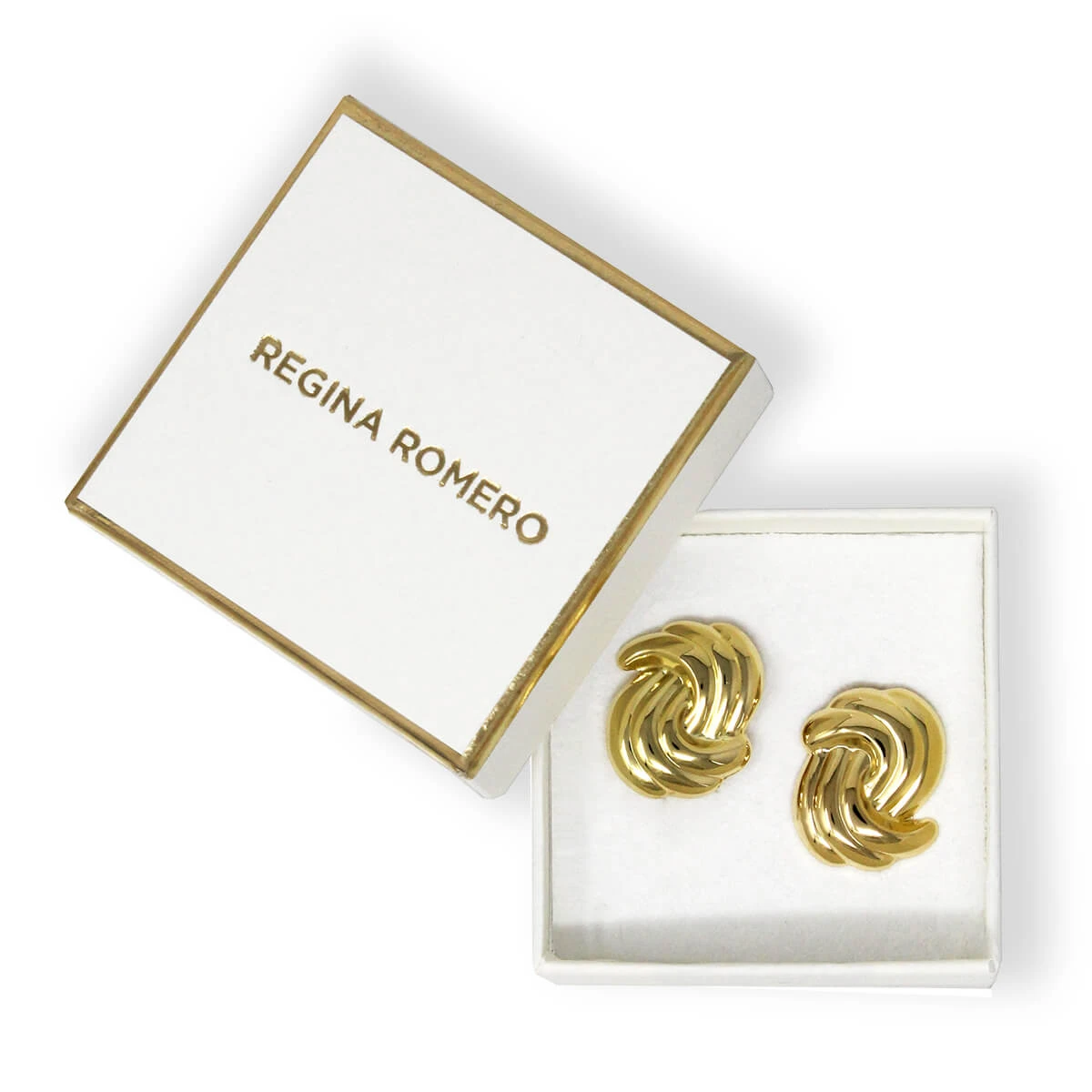 ARETES FLORENCIA - Dorado Regina Romero Arete Para Dama 5 ARETES FLORENCIA - Dorado Regina Romero Arete Para Dama - Imagen 3