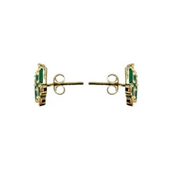 ARETES VARSOVIA - Verde Esmeralda Y Dorado Regina RomeroArete Para Dama 13 ARETES VARSOVIA - Verde Esmeralda Y Dorado Regina RomeroArete Para Dama -Reginaromero Regina Romero aretes Varsovia oro cristal esmeralda 2