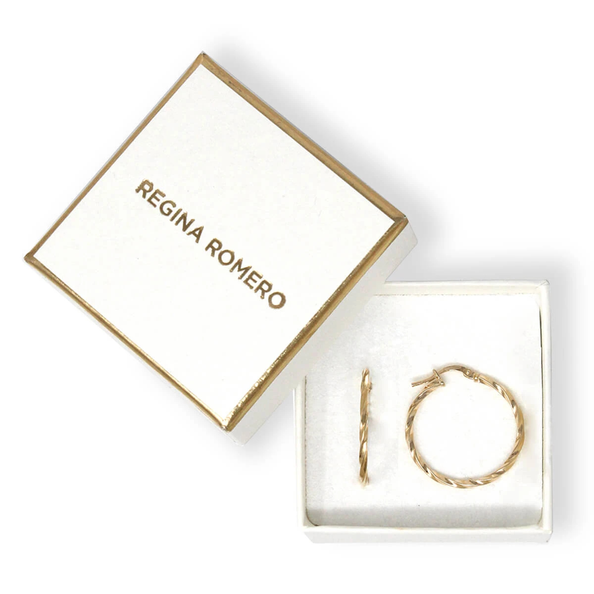 ARETES CAPRI - Dorado Regina Romero Arete Para Dama 5 ARETES CAPRI - Dorado Regina Romero Arete Para Dama - Imagen 3