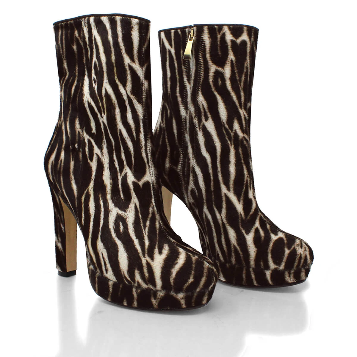 ALIX 120 - Cafe Print Regina Romero Zapato Bota Botin Plataforma Tacon Alto Para Dama En Piel 7 ALIX 120 - Cafe Print Regina Romero Zapato Bota Botin Plataforma Tacon Alto Para Dama En Piel - Imagen 5