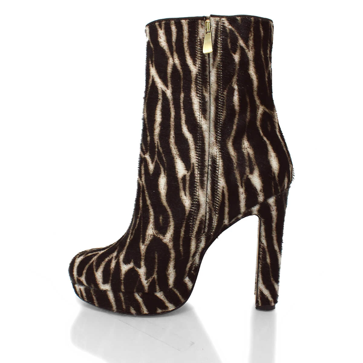 ALIX 120 - Cafe Print Regina Romero Zapato Bota Botin Plataforma Tacon Alto Para Dama En Piel 6 ALIX 120 - Cafe Print Regina Romero Zapato Bota Botin Plataforma Tacon Alto Para Dama En Piel - Imagen 4