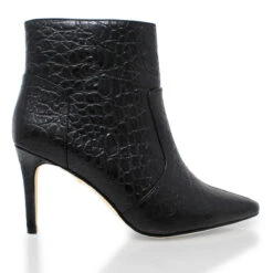 ANTONIA 75 - Negro Regina Romero Zapato Bota Botin Tacon Alto Para Dama En Piel