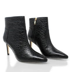 ANTONIA 75 - Negro Regina Romero Zapato Bota Botin Tacon Alto Para Dama En Piel 17 ANTONIA 75 - Negro Regina Romero Zapato Bota Botin Tacon Alto Para Dama En Piel -Reginaromero Regina Romero bota botin Antonia croco negro piel 2