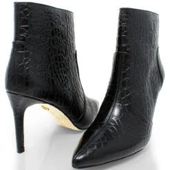 ANTONIA 75 - Negro Regina Romero Zapato Bota Botin Tacon Alto Para Dama En Piel 19 ANTONIA 75 - Negro Regina Romero Zapato Bota Botin Tacon Alto Para Dama En Piel -Reginaromero Regina Romero bota botin Antonia croco negro piel 7