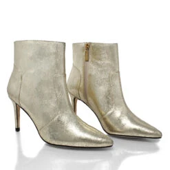 ANTONIA 75 - Oro Regina Romero Zapato Bota Botin Tacon Alto Para Dama En Piel 17 ANTONIA 75 - Oro Regina Romero Zapato Bota Botin Tacon Alto Para Dama En Piel -Reginaromero Regina Romero bota botin Antonia oro claro piel 2