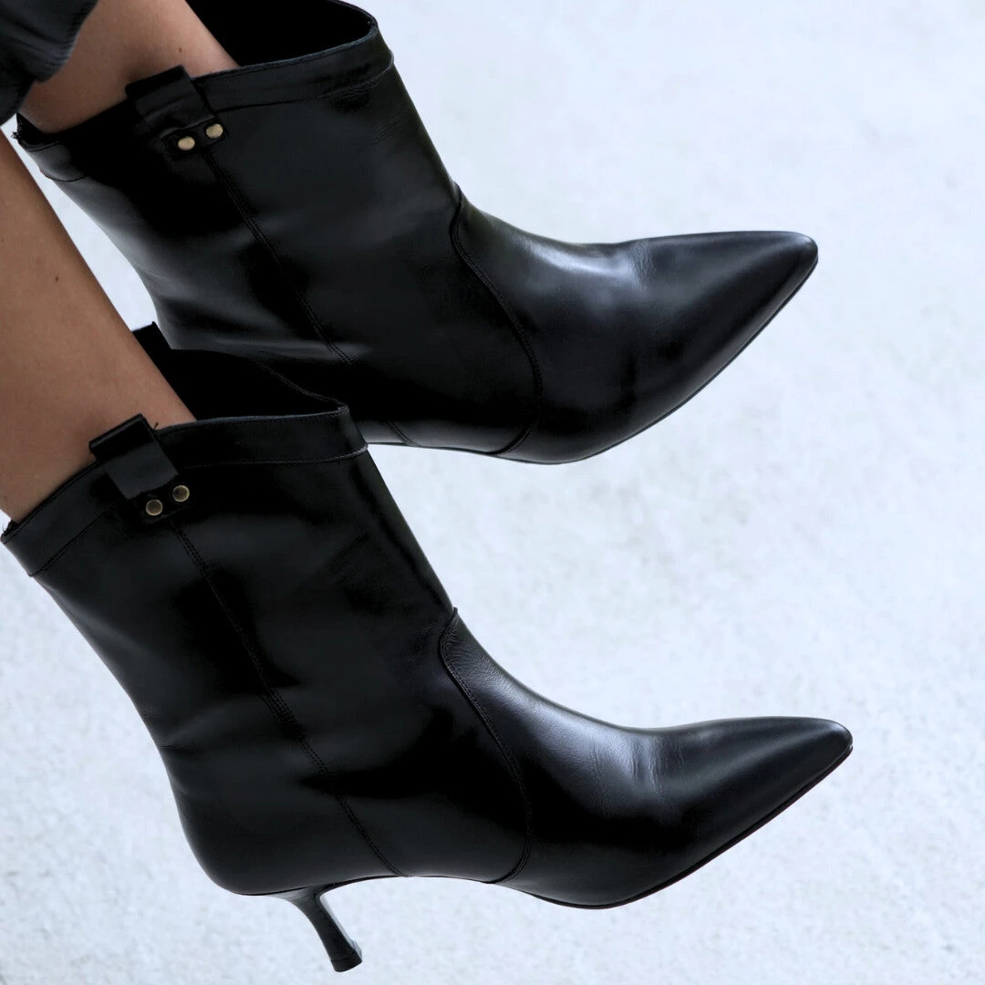 ARANTZA 60 - Negro Regina Romero Zapato Bota Botin Para Dama En Piel 5 ARANTZA 60 - Negro Regina Romero Zapato Bota Botin Para Dama En Piel - Imagen 3