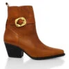 AUSTIN 60 - Avellana Regina Romero Zapato Bota Botin Tacon Bajo Para Dama En Piel 2 AUSTIN 60 - Avellana Regina Romero Zapato Bota Botin Tacon Bajo Para Dama En Piel -Reginaromero Regina Romero bota botin Austin almendra piel 1