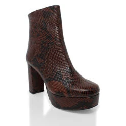 ELSY 95 - Cafe Regina Romero Zapato Bota Botin Plataforma Tacon Alto Para Dama En Piel 16 ELSY 95 - Cafe Regina Romero Zapato Bota Botin Plataforma Tacon Alto Para Dama En Piel -Reginaromero Regina Romero bota botin Elsy cobra cafe piel 3