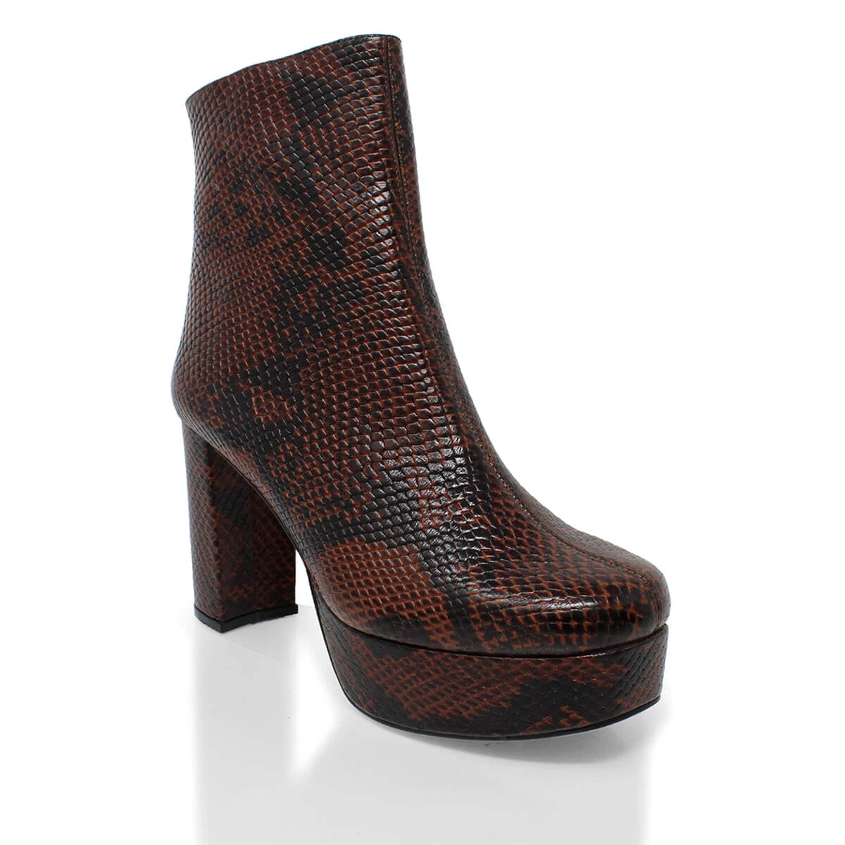 ELSY 95 - Cafe Regina Romero Zapato Bota Botin Plataforma Tacon Alto Para Dama En Piel 7 ELSY 95 - Cafe Regina Romero Zapato Bota Botin Plataforma Tacon Alto Para Dama En Piel - Imagen 5