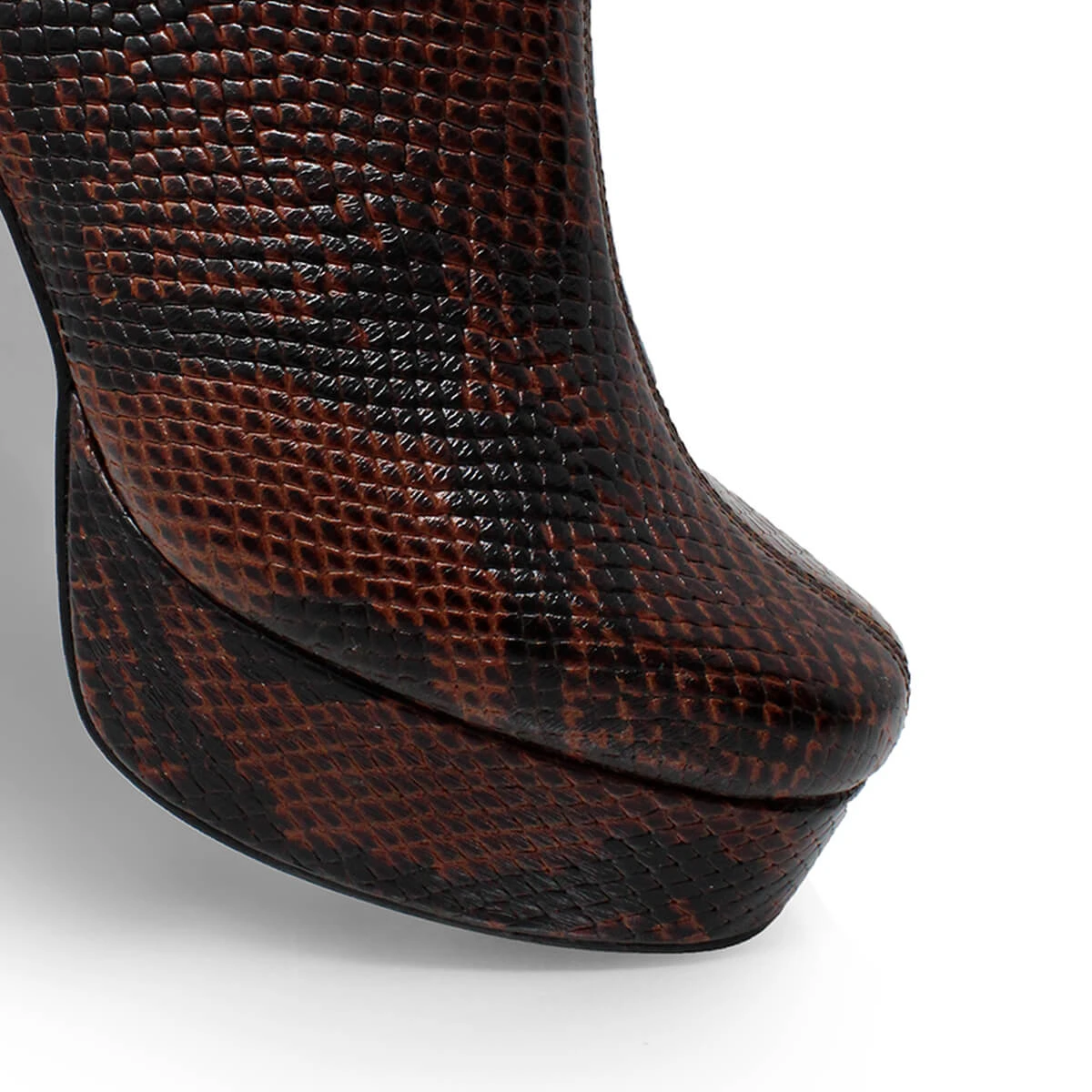 ELSY 95 - Cafe Regina Romero Zapato Bota Botin Plataforma Tacon Alto Para Dama En Piel 10 ELSY 95 - Cafe Regina Romero Zapato Bota Botin Plataforma Tacon Alto Para Dama En Piel - Imagen 8