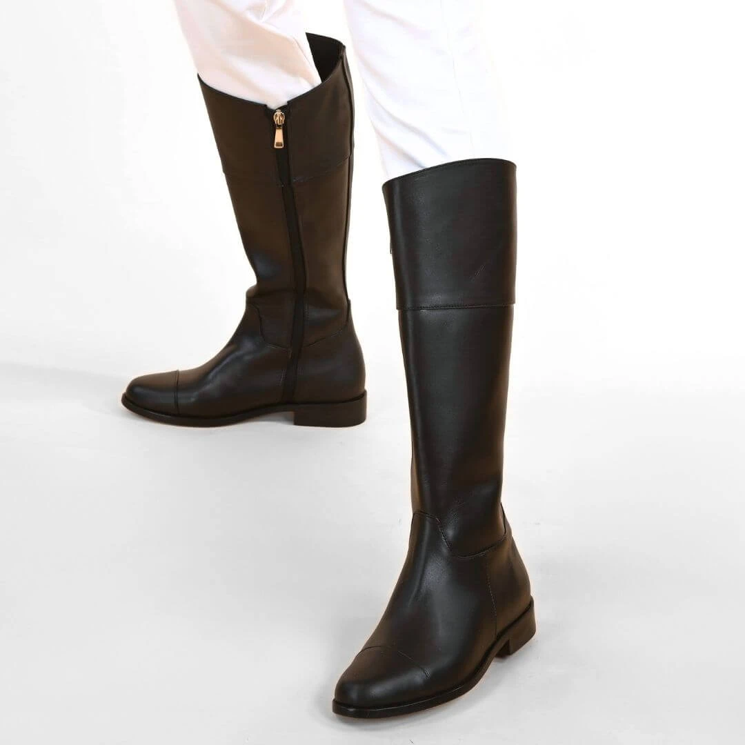 SPIRIT - Negro Regina Romero Zapato Bota Botin Tacon Bajo Para Dama En Piel 4 SPIRIT - Negro Regina Romero Zapato Bota Botin Tacon Bajo Para Dama En Piel - Imagen 2