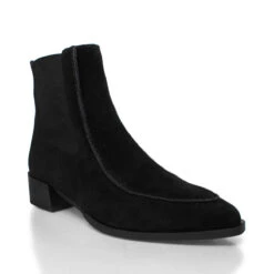 HARRY 40 - Negro Regina Romero Zapato Bota Botin Tacon Alto Para Dama En Piel -Reginaromero Regina Romero bota botin Harry ante negro 3