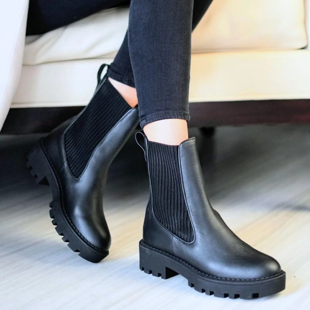 HERA - Negro Regina Romero Zapato Bota Botin Para Dama En Piel 4 HERA - Negro Regina Romero Zapato Bota Botin Para Dama En Piel - Imagen 2