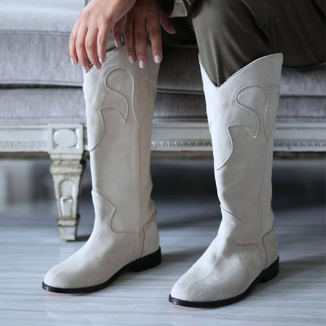 LAREDO - Ante Arena Regina Romero Zapato Bota Botin Tacon Bajo Para Dama En Piel 5 LAREDO - Ante Arena Regina Romero Zapato Bota Botin Tacon Bajo Para Dama En Piel - Imagen 3