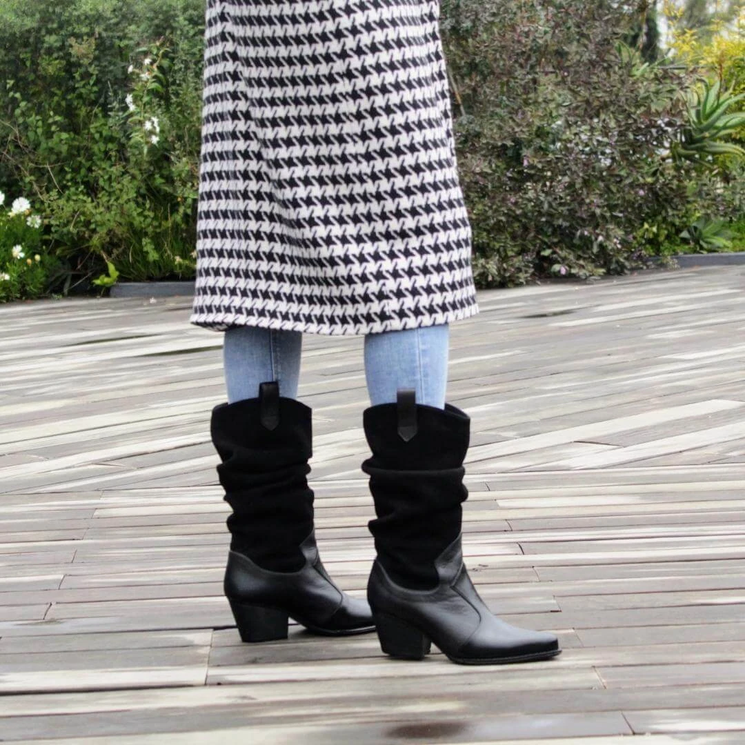 MADELEINE 60 - Negro Regina Romero Zapato Bota Botin Tacon Bajo Para Dama En Piel 5 MADELEINE 60 - Negro Regina Romero Zapato Bota Botin Tacon Bajo Para Dama En Piel - Imagen 3