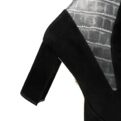 MARILINA 95 - Negro Y Plata Regina Romero Zapato Bota Botin Plataforma Tacon Alto Para Dama En Piel 20 MARILINA 95 - Negro Y Plata Regina Romero Zapato Bota Botin Plataforma Tacon Alto Para Dama En Piel -Reginaromero Regina Romero bota botin Marilina negro plata piel 5