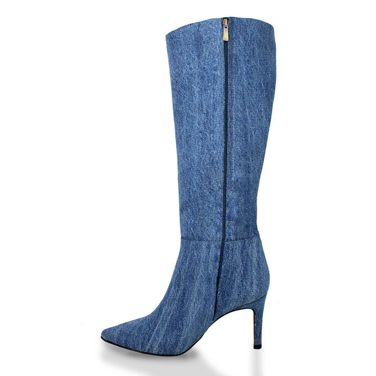 MITZY 75 - Denim Regina Romero Zapato Bota Larga Tacon Alto Para Dama 7 MITZY 75 - Denim Regina Romero Zapato Bota Larga Tacon Alto Para Dama - Imagen 5