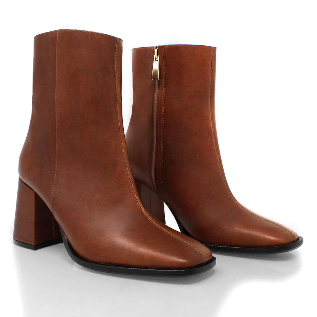 MOSCU 75 - Cafe Oscuro Regina Romero Zapato Bota Botin Tacon Alto Para Dama En Piel 9 MOSCU 75 - Cafe Oscuro Regina Romero Zapato Bota Botin Tacon Alto Para Dama En Piel - Imagen 7