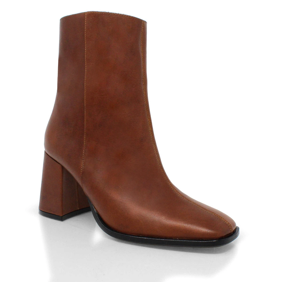 MOSCU 75 - Cafe Oscuro Regina Romero Zapato Bota Botin Tacon Alto Para Dama En Piel 7 MOSCU 75 - Cafe Oscuro Regina Romero Zapato Bota Botin Tacon Alto Para Dama En Piel - Imagen 5