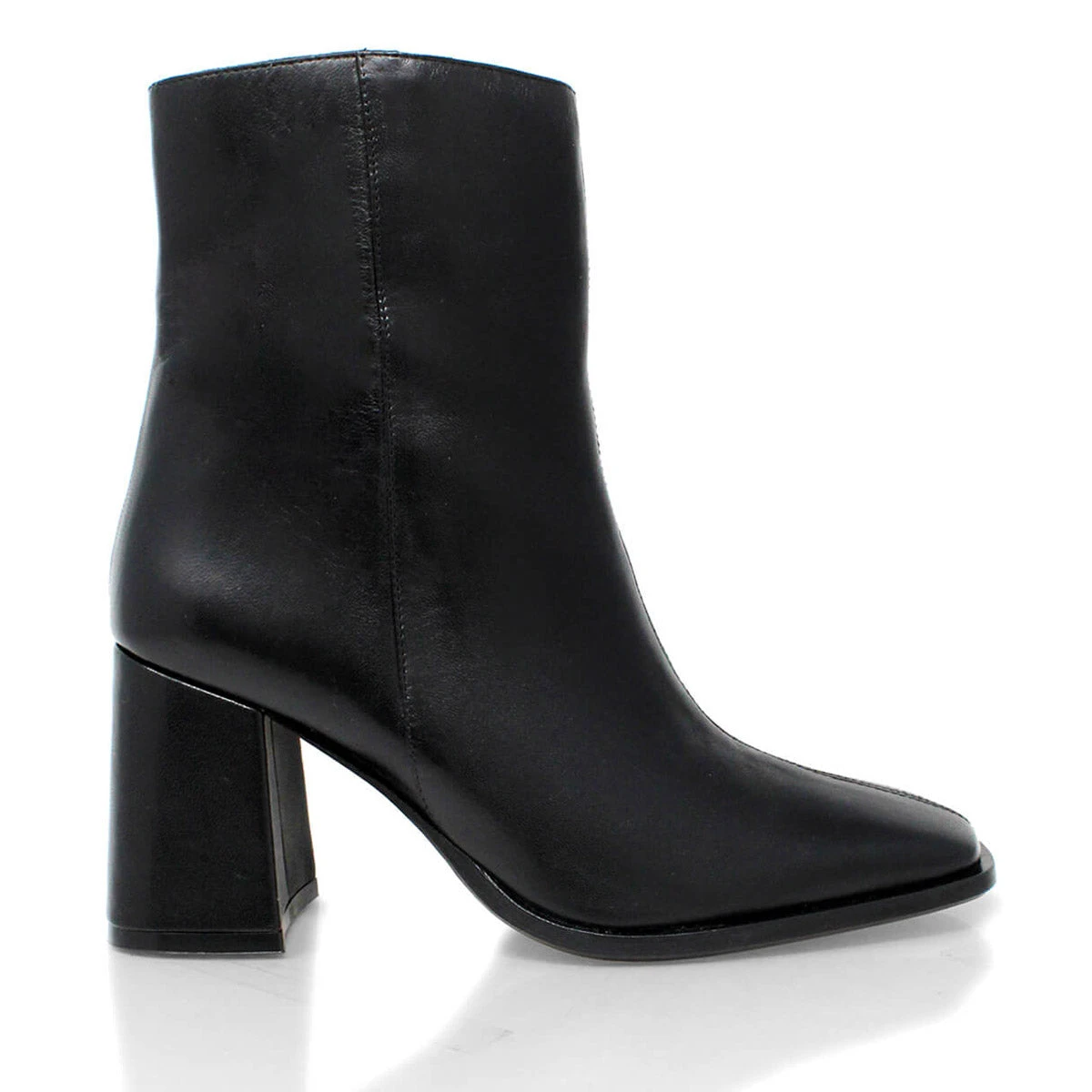 MOSCU 75 - Negro Regina Romero Zapato Bota Botin Tacon Alto Para Dama En Piel 3 MOSCU 75 - Negro Regina Romero Zapato Bota Botin Tacon Alto Para Dama En Piel