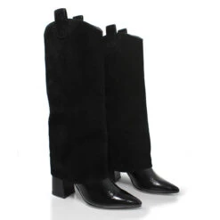 NADIA 75 - Negro Regina Romero Zapato Bota Larga Tacon Alto Para Dama En Piel 16 NADIA 75 - Negro Regina Romero Zapato Bota Larga Tacon Alto Para Dama En Piel -Reginaromero Regina Romero bota botin Nadia ante negro piel 2