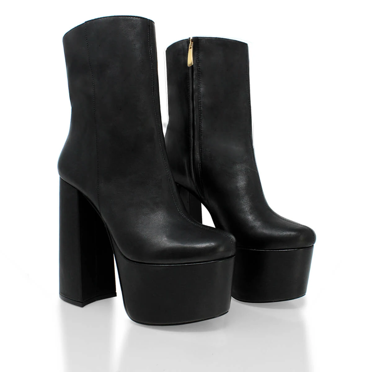 TOWER 150 - Negro Regina Romero Zapato Bota Botin Plataforma Tacon Alto Para Dama En Piel 11 TOWER 150 - Negro Regina Romero Zapato Bota Botin Plataforma Tacon Alto Para Dama En Piel - Imagen 9