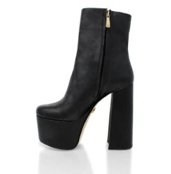 TOWER 150 - Negro Regina Romero Zapato Bota Botin Plataforma Tacon Alto Para Dama En Piel 18 TOWER 150 - Negro Regina Romero Zapato Bota Botin Plataforma Tacon Alto Para Dama En Piel -Reginaromero Regina Romero bota botin Tower negro piel 4