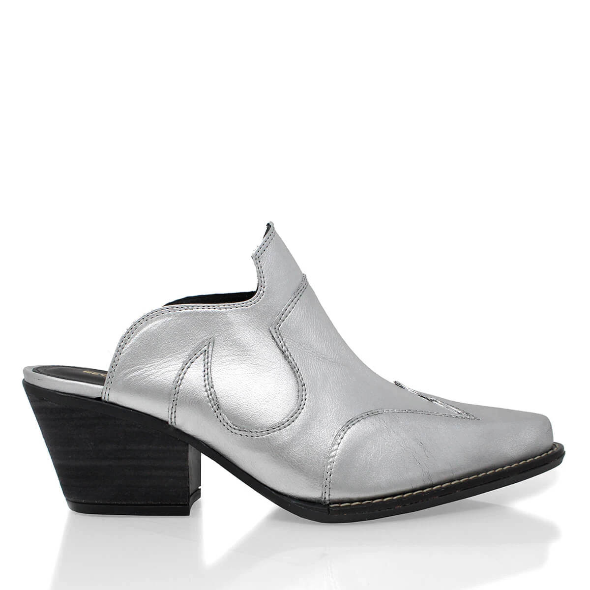 TRACY 60 - Plata Regina Romero Zapato Zapatilla Tacon Bajo Para Dama En Piel 3 TRACY 60 - Plata Regina Romero Zapato Zapatilla Tacon Bajo Para Dama En Piel