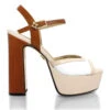 BINA 135 - Beige Y Tan Regina Romero Zapato Sandalia Plataforma Tacon Alto Para Dama En Piel 1 BINA 135 - Beige Y Tan Regina Romero Zapato Sandalia Plataforma Tacon Alto Para Dama En Piel -Reginaromero Regina Romero sandalia plataforma Bina tan latte blanco piel 1