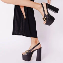 ERIN 150 - Negro Regina Romero Zapato Sandalia Plataforma Tacon Alto Para Dama En Piel -Reginaromero Regina Romero sandalia plataforma Erin negro piel 10