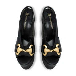 ERIN 150 - Negro Regina Romero Zapato Sandalia Plataforma Tacon Alto Para Dama En Piel -Reginaromero Regina Romero sandalia plataforma Erin negro piel 2