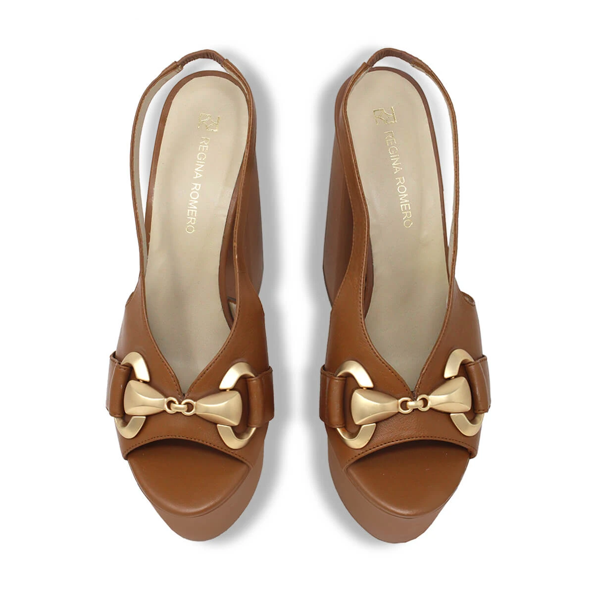 ERIN 150 - Miel Regina Romero Zapato Sandalia Plataforma Tacon Alto Para Dama En Piel 9 ERIN 150 - Miel Regina Romero Zapato Sandalia Plataforma Tacon Alto Para Dama En Piel - Imagen 8