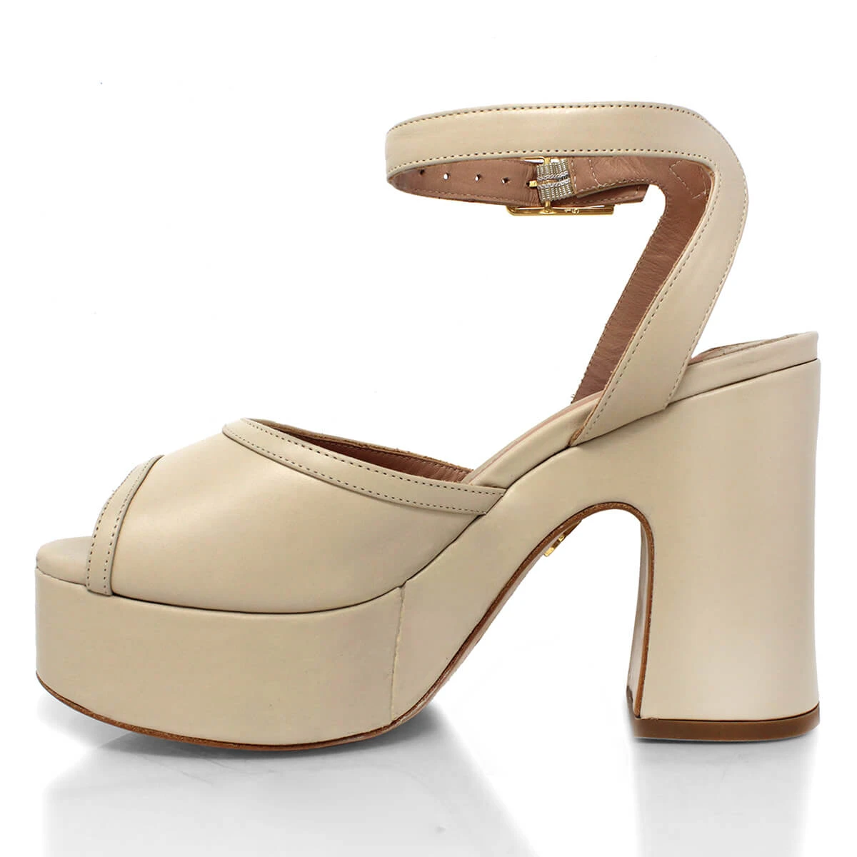 OLIMPIA 100 - Beige Regina Romero Zapato Sandalia Plataforma Tacon Alto Para Dama En Piel 8 OLIMPIA 100 - Beige Regina Romero Zapato Sandalia Plataforma Tacon Alto Para Dama En Piel - Imagen 6