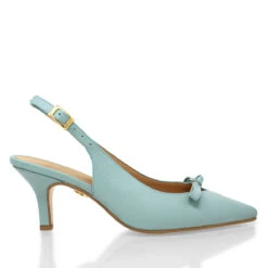 ANAHI 60 - Aqua Regina Romero Zapato Sandalia Zapatilla Tacon Bajo Para Dama En Piel