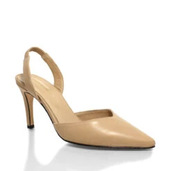 ROSANGEL 85 - Beige Regina Romero Zapato Sandalia Zapatilla Tacon Alto Para Dama En Piel -Reginaromero Regina Romero sandalia zapatilla Rosangel beige piel 3