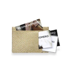 BLISS - Oro Regina Romero Accesorio Tarjetero Para Dama En Piel -Reginaromero Regina Romero tarjetero Bliss oro piel 4