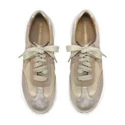 KATINA - Beige Y Dorado Regina Romero Zapato Tenis Urbano Sport Para Dama En Piel 15 KATINA - Beige Y Dorado Regina Romero Zapato Tenis Urbano Sport Para Dama En Piel -Reginaromero Regina Romero tenis plataforma urbano Katina seda piel 2