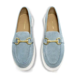 JUDY FLOW - Azul Claro Regina Romero Zapato Tenis Urbano Sport Para Dama En Piel -Reginaromero Regina Romero tenis urbano Judy flow ante azul 2