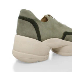 KIM 75 - Ante Verde Regina Romero Zapato Tenis Urbano Sport Para Dama En Piel -Reginaromero Regina Romero tenis urbano Kim ante verde piel 5