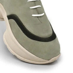 KIM 75 - Ante Verde Regina Romero Zapato Tenis Urbano Sport Para Dama En Piel -Reginaromero Regina Romero tenis urbano Kim ante verde piel 6