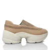 ALICE 75 - Beige Regina Romero Zapato Tenis Urbano Sport Para Dama En Piel -Reginaromero Regina Romero tenis urbano plataforma Alice beige ante piel 1