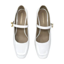 MATI 50 - Charol Blanco Regina Romero Zapato Zapatilla Tacon Bajo Para Dama En Piel -Reginaromero Regina Romero zaatilla Mati charol blanco 2 9d761e9b 12a7 4e0d bfc8 6aacb3d2acad